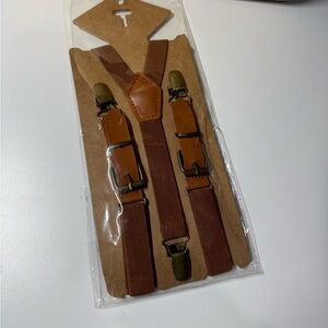 Boys Leather Suspenders